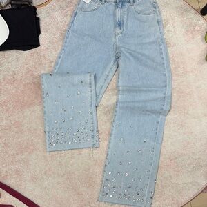 Light Wash Embellished Women's Jeans